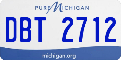 MI license plate DBT2712