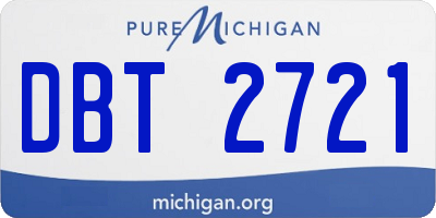 MI license plate DBT2721