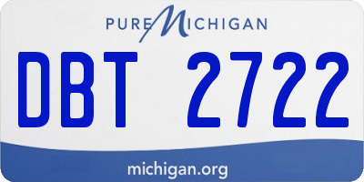 MI license plate DBT2722