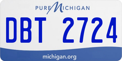 MI license plate DBT2724