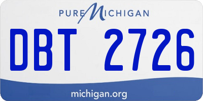 MI license plate DBT2726