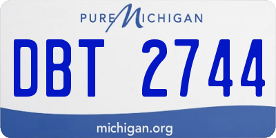 MI license plate DBT2744