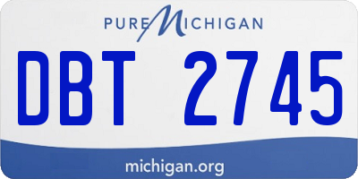 MI license plate DBT2745