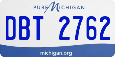 MI license plate DBT2762