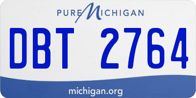 MI license plate DBT2764
