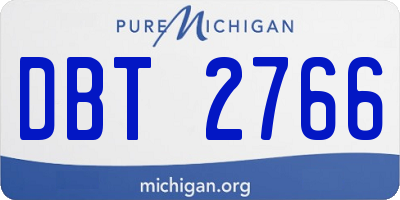 MI license plate DBT2766