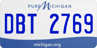MI license plate DBT2769
