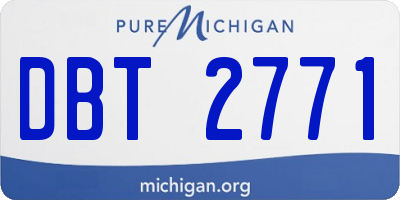 MI license plate DBT2771
