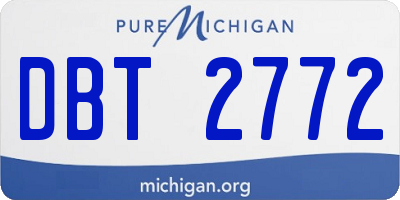MI license plate DBT2772