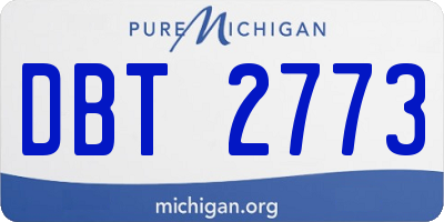 MI license plate DBT2773