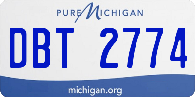 MI license plate DBT2774