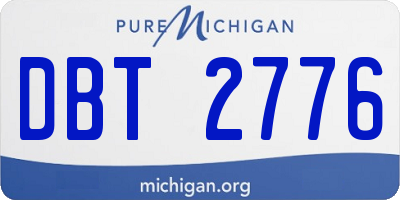 MI license plate DBT2776