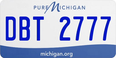 MI license plate DBT2777