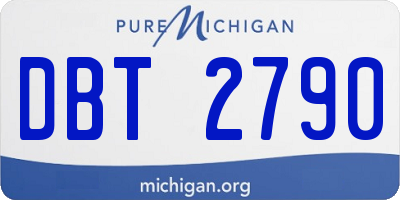 MI license plate DBT2790
