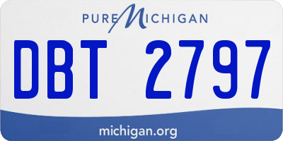 MI license plate DBT2797