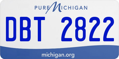 MI license plate DBT2822