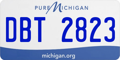 MI license plate DBT2823
