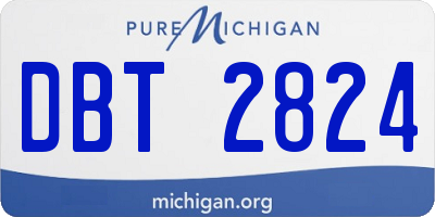 MI license plate DBT2824
