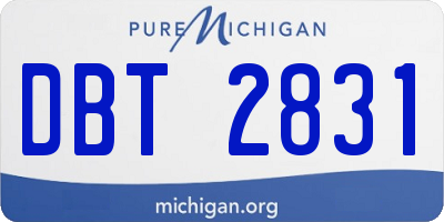 MI license plate DBT2831