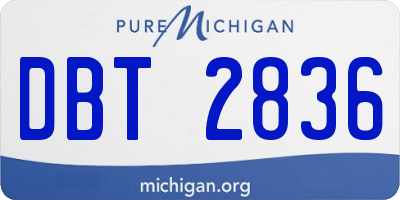 MI license plate DBT2836