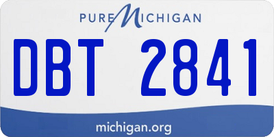 MI license plate DBT2841