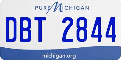 MI license plate DBT2844