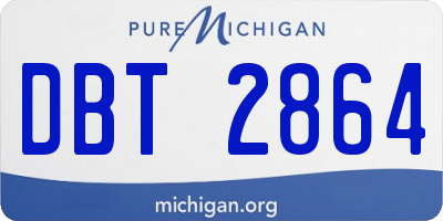 MI license plate DBT2864