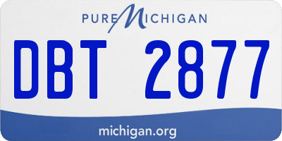MI license plate DBT2877