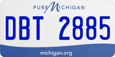 MI license plate DBT2885