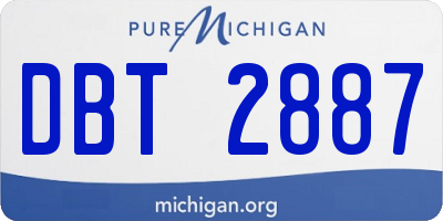 MI license plate DBT2887