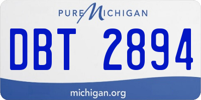 MI license plate DBT2894