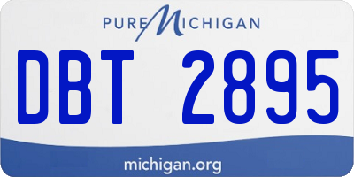 MI license plate DBT2895
