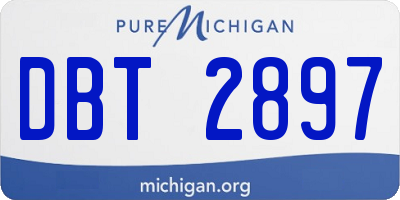 MI license plate DBT2897