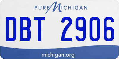 MI license plate DBT2906