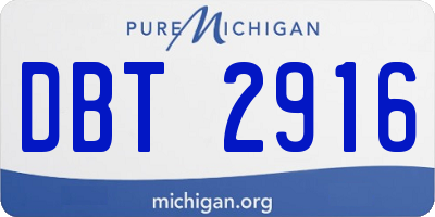 MI license plate DBT2916