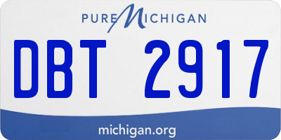 MI license plate DBT2917