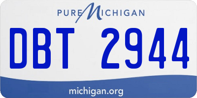 MI license plate DBT2944