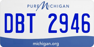 MI license plate DBT2946