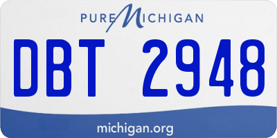 MI license plate DBT2948