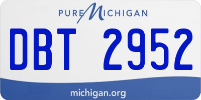 MI license plate DBT2952