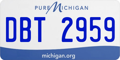 MI license plate DBT2959