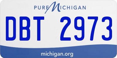 MI license plate DBT2973