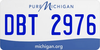 MI license plate DBT2976