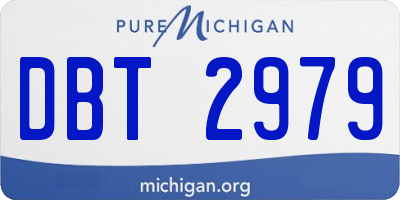 MI license plate DBT2979
