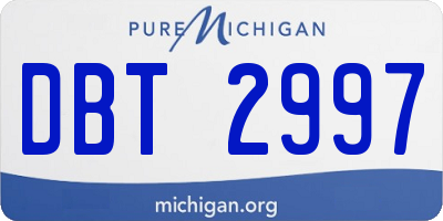 MI license plate DBT2997