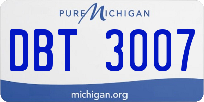 MI license plate DBT3007