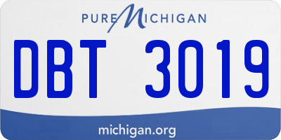 MI license plate DBT3019