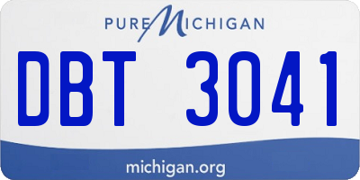 MI license plate DBT3041