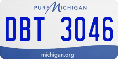 MI license plate DBT3046