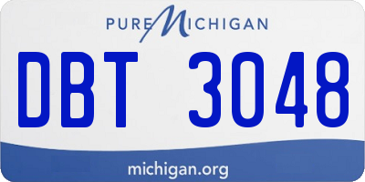 MI license plate DBT3048